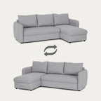 Sofá - Cama 4 Lugares - Sistema Easybed - Com Chaise Longue Reversível - VogueC1330BFSRG0411_C24