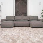 Sofá - Cama Panorâmico 5 Lugares com 2 Chaise Longue - JordanC1512ACSRG8240_C24