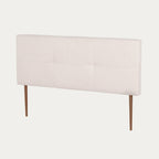Cabeceira com Tecido Capitonné e Pés de Madeira - CarmenEA_CARMEN140x060x008CP03_C24