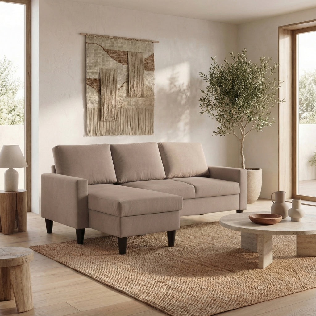 3-Seater Sofa with Reversible Chaise Longue - Fox