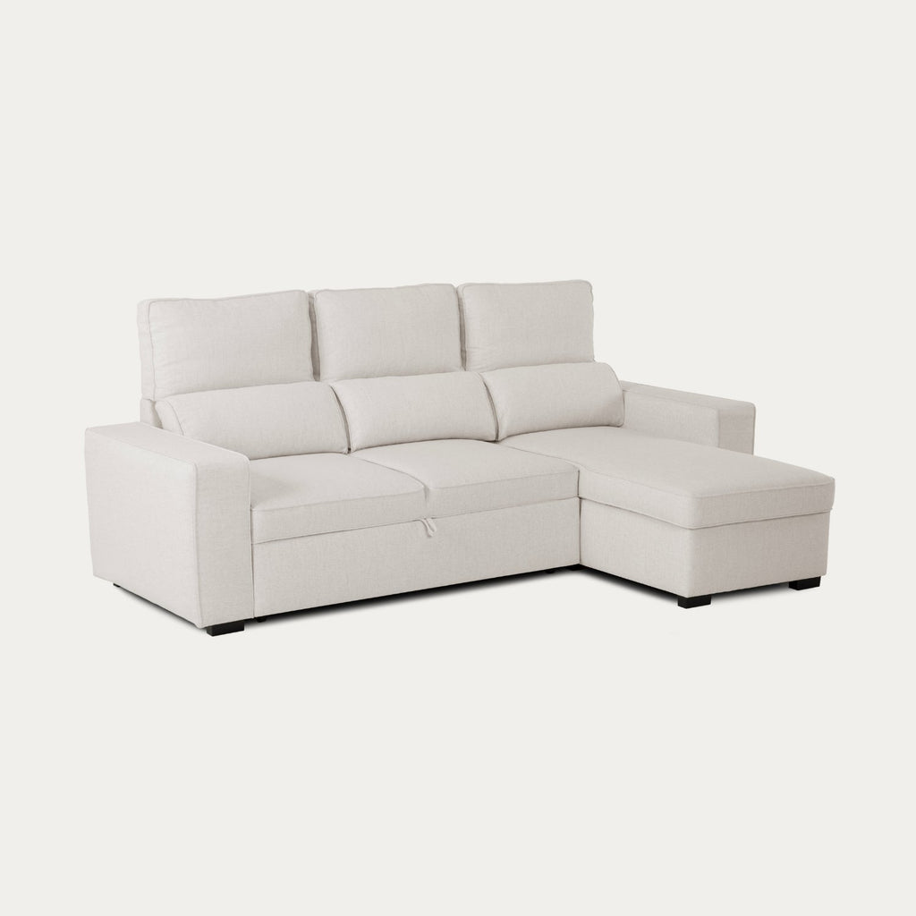 Sofá - Cama 4 Lugares com Chaise Longue Reversível e Arrumação - HarperC1536BFSRG8242_C24