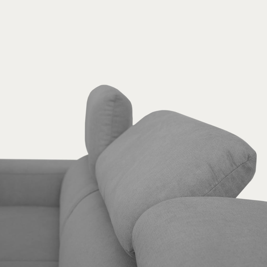 Sofá - cama de 4 lugares com chaise longue reversível, cabeceiras ajustáveis e 2 pufes – JohnC689BCSRG3810_C24