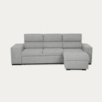 Sofá - cama de 4 lugares com chaise longue reversível, cabeceiras ajustáveis e 2 pufes – JohnC689BCSRG3810_C24