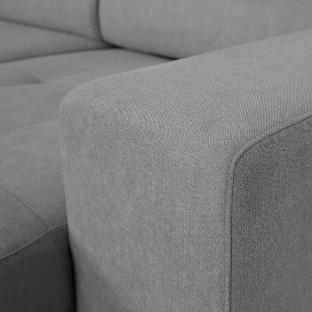 Sofá - cama de 4 lugares com chaise longue reversível, cabeceiras ajustáveis e 2 pufes – JohnC689BCSRG3810_C24