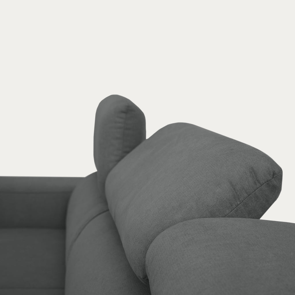 Sofá - cama de 4 lugares com chaise longue reversível, cabeceiras ajustáveis e 2 pufes – JohnC689BCSRG3811_C24