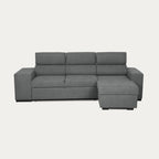 Sofá - cama de 4 lugares com chaise longue reversível, cabeceiras ajustáveis e 2 pufes – JohnC689BCSRG3811_C24