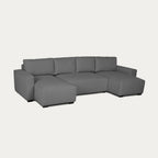 Sofá - Cama Panorâmico 5 Lugares com 2 Chaise Longue - JordanC1512ACSRG8230_C24