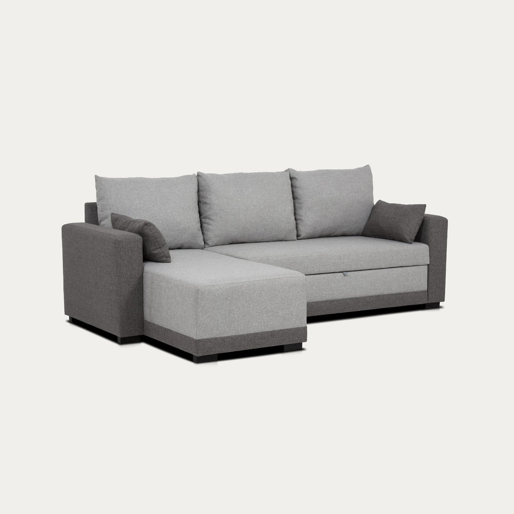 Sofá - Cama 3 Lugares com Chaise Longue Reversível - LeahC729CCSJG3910_C24