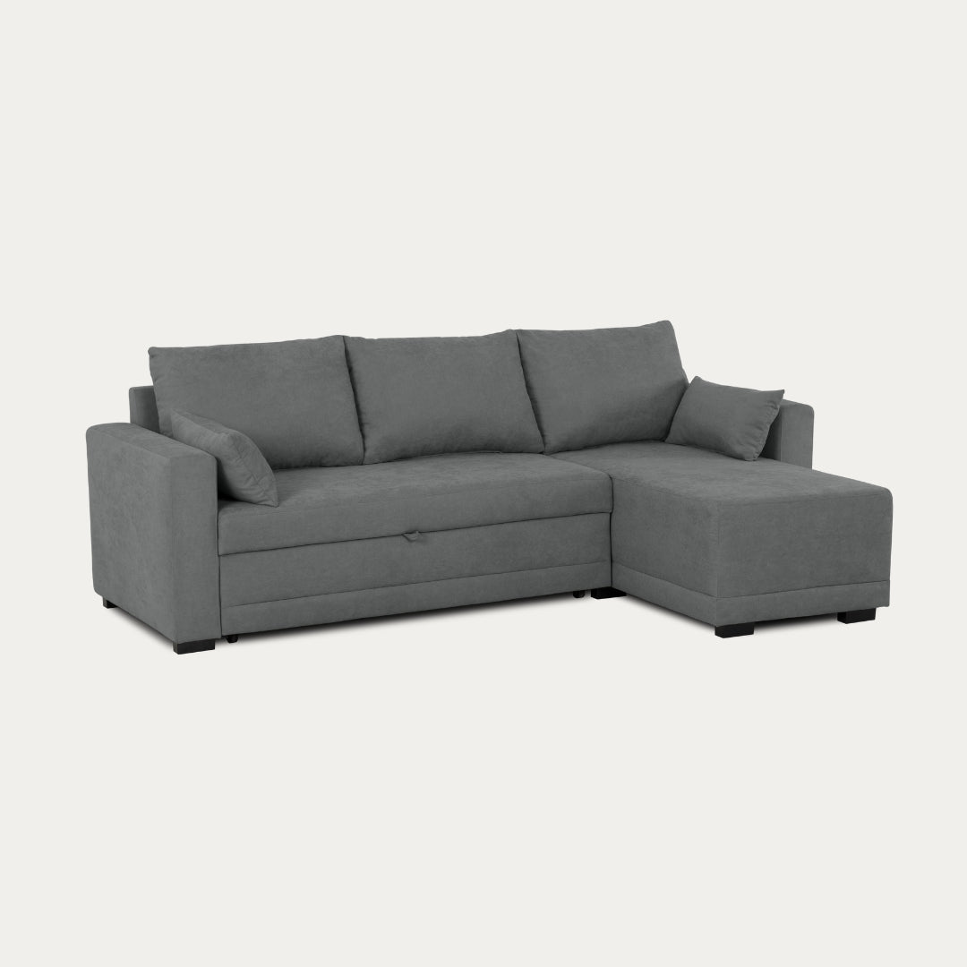 3 Seater Sofa Bed with Reversible Chaise Longue -  Leah