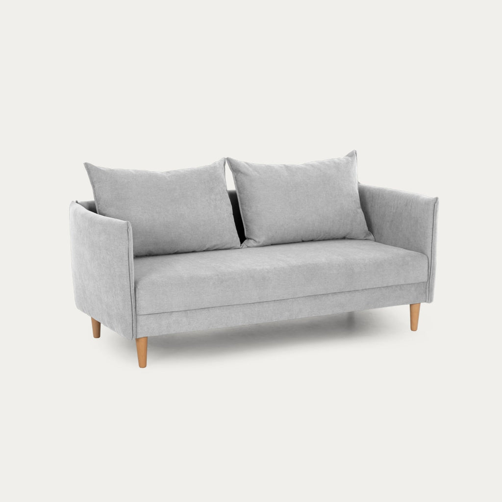 Sofá 3 Lugares com pé alto de madeira, braços finos, daybed, Cinzento EscuroS10223SSRAG3810_C24