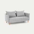 Sofá 3 Lugares com pé alto de madeira, braços finos, daybed, Cinzento EscuroS10223SSRAG3810_C24