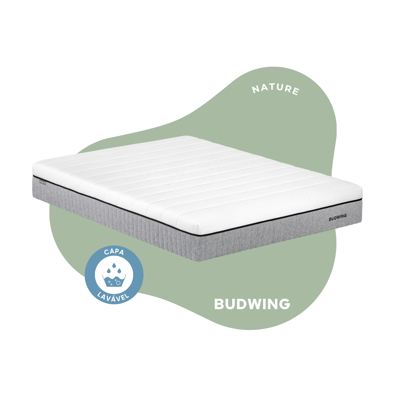 Colchão de Espuma Viscoelástica com infusão de Soja + Espuma de Alta Resiliência e Perfilada - Nature