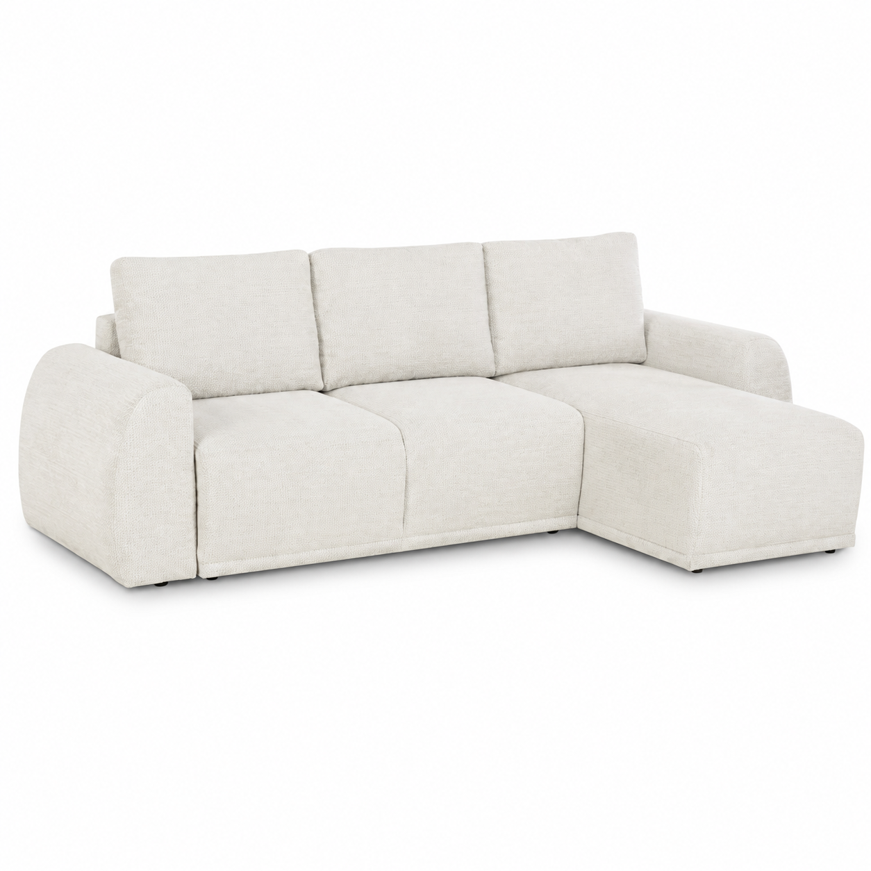 Canapé-lit 3 places avec chaise longue réversible - Noa