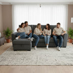 Sofá-Cama 3 Lugares com Chaise Longue Reversível e Encosto Reclinável - Oliver