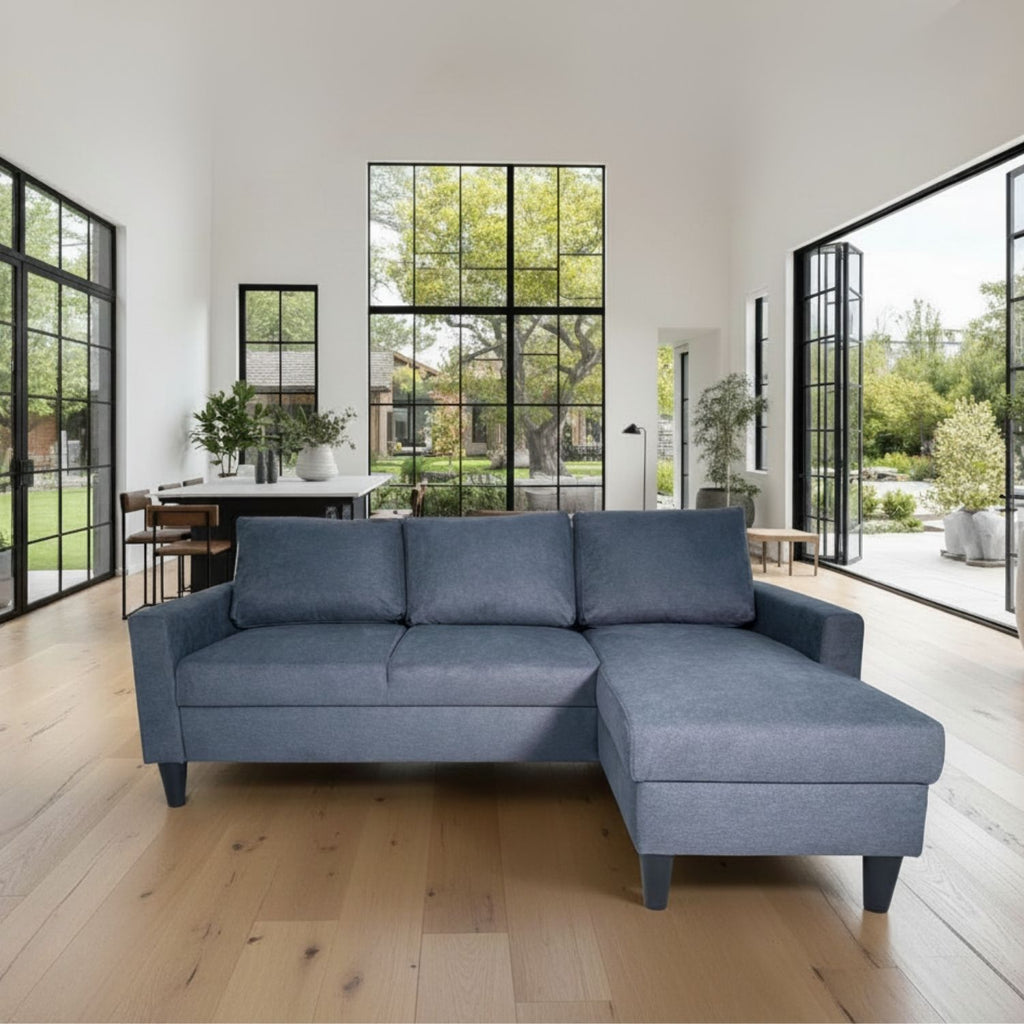 Sofá 3 Lugares com Chaise Longue Reversível - Fox