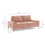 Sofá 3 Lugares com Pé Alto Metálico – LyraSofá 3 Lugares com Pé Alto Metálico – Lyra