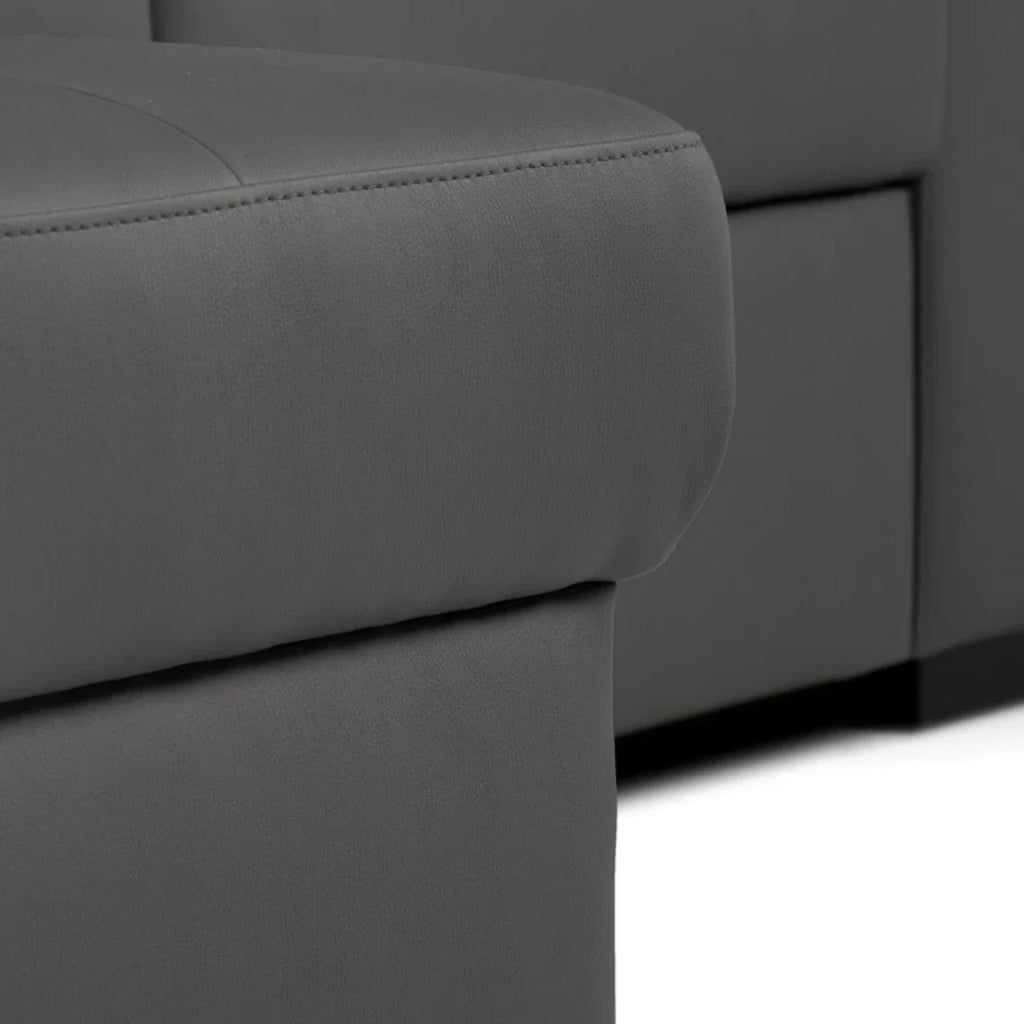 Sofá - cama de 4 lugares com chaise longue reversível, cabeceiras ajustáveis e 2 pufes – JohnC689BCSRIPU160_C24