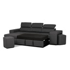 Sofá - cama de 4 lugares com chaise longue reversível, cabeceiras ajustáveis e 2 pufes – JohnC689BCSRIPU160_C24