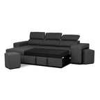 Sofá - cama de 4 lugares com chaise longue reversível, cabeceiras ajustáveis e 2 pufes – JohnC689BCSRG3810_C24