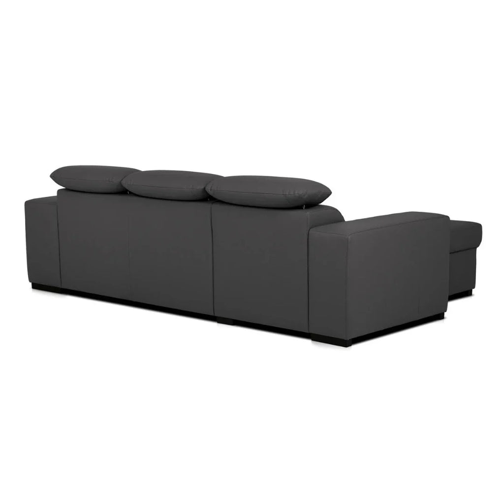 Sofá - cama de 4 lugares com chaise longue reversível, cabeceiras ajustáveis e 2 pufes – JohnC689BCSRIPU160_C24