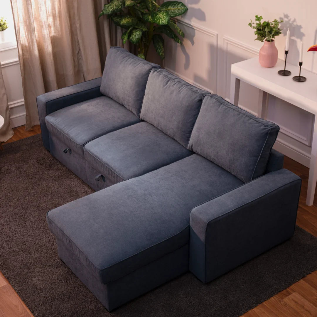 Nina Sofa - 3 Seats Sofa Bed, Chaise Longue - BUDWING