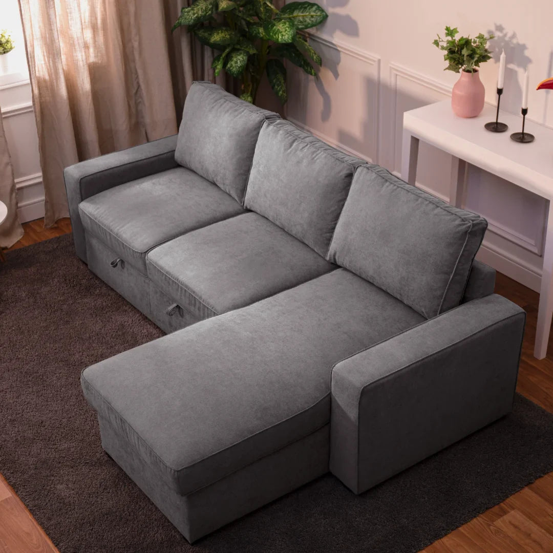 Nina Sofa - 3 Seats Sofa Bed, Chaise Longue - BUDWING