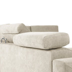 Sofá - Cama de Canto 4 Lugares - Chaise Longue Direita - BillC1178AFDRG3810_C24