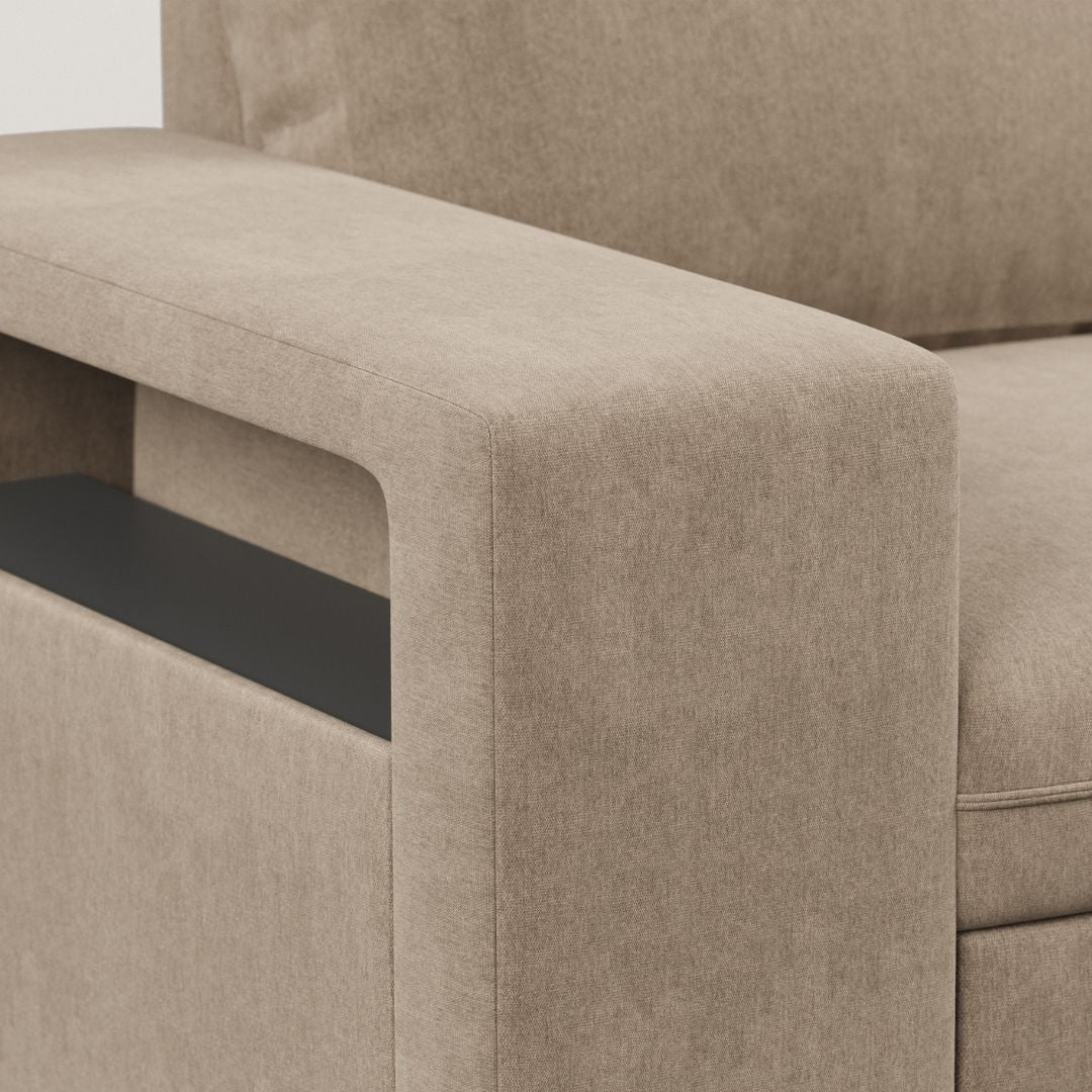 Sofá-cama de canto de 4 lugares com puff e arrumação extra – Zurie