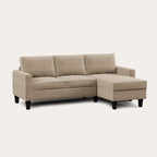 Sofá 3 Lugares com Chaise Longue Reversível - FoxSofá de CantoBudwing