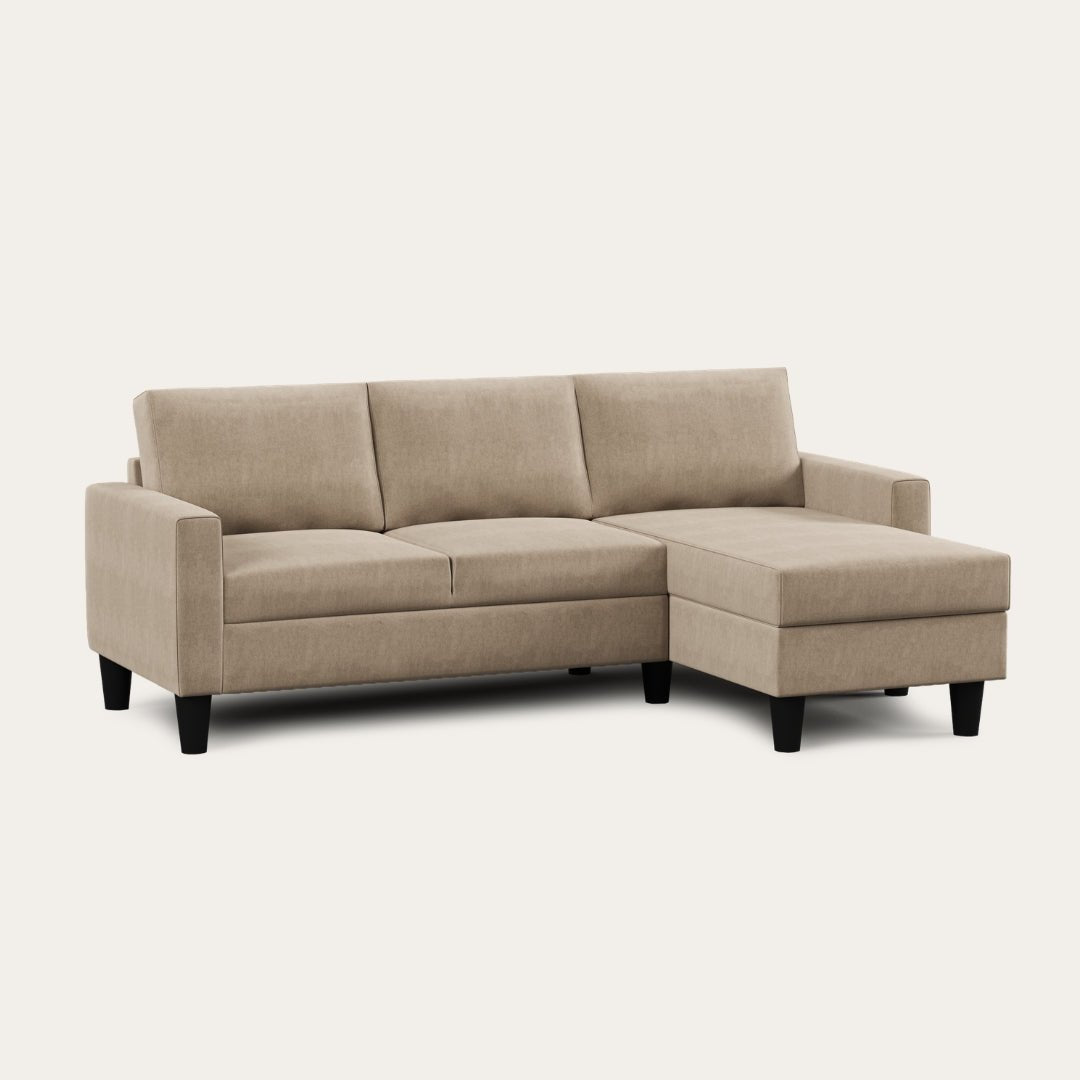 Sofá 3 Lugares com Chaise Longue Reversível - FoxSofá de CantoBudwing