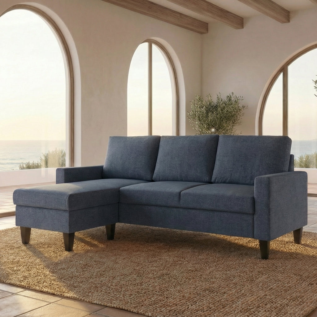 Sofá 3 Lugares com Chaise Longue Reversível - FoxSofáBudwing