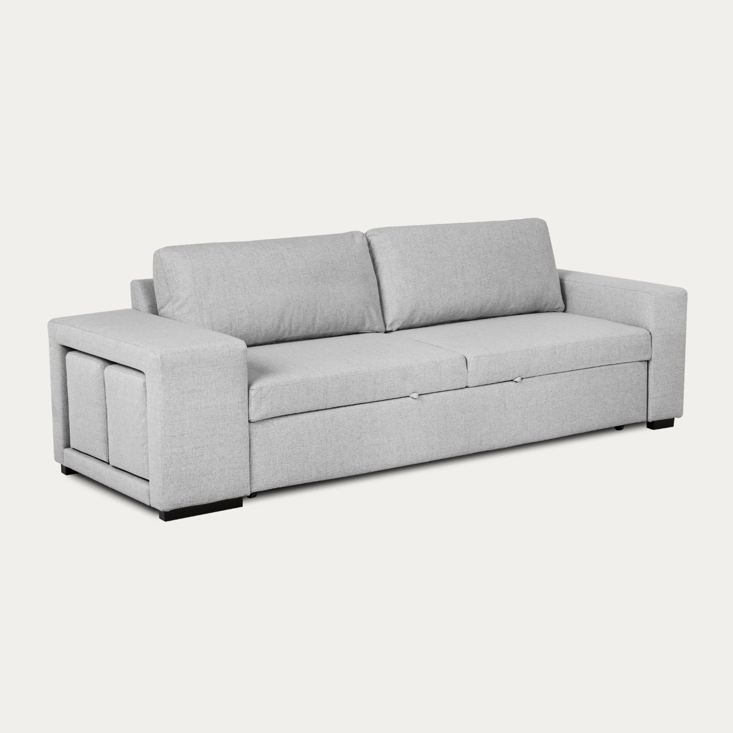 Sofá - Cama 3 Lugares + 2 Puffs - AverySofáBudwing