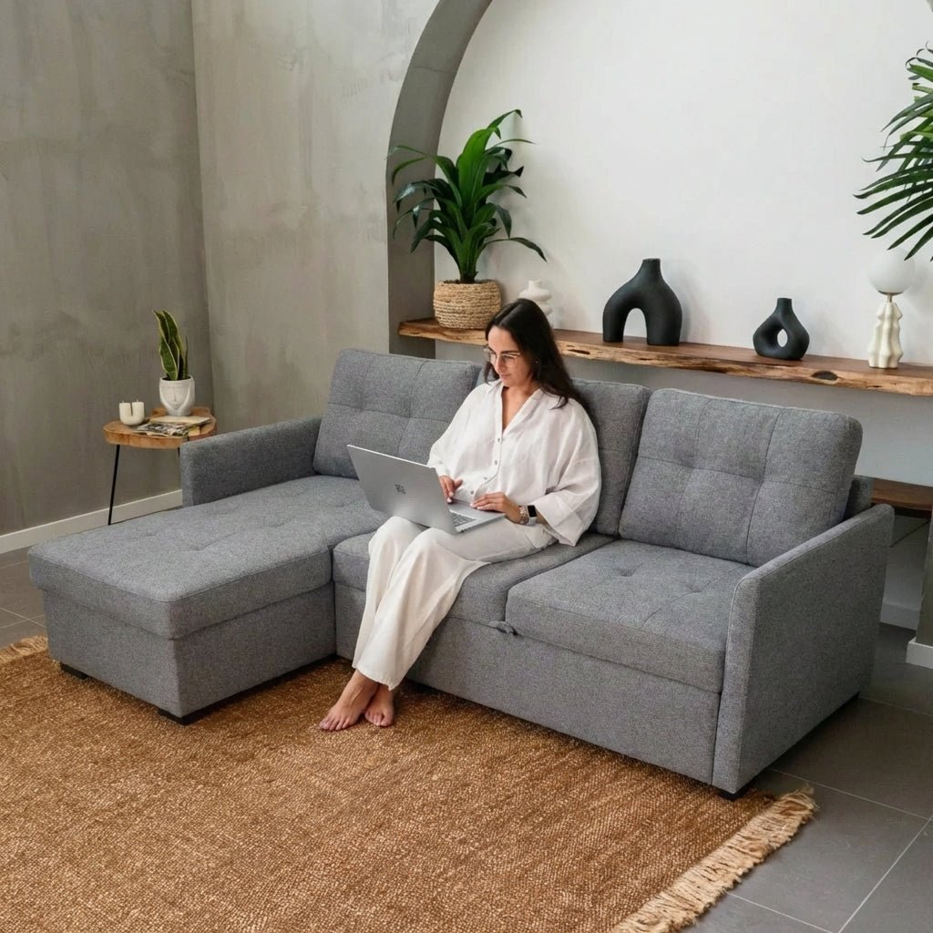 Sofá - cama 3 Lugares com chaise longue - EnzoBudwing