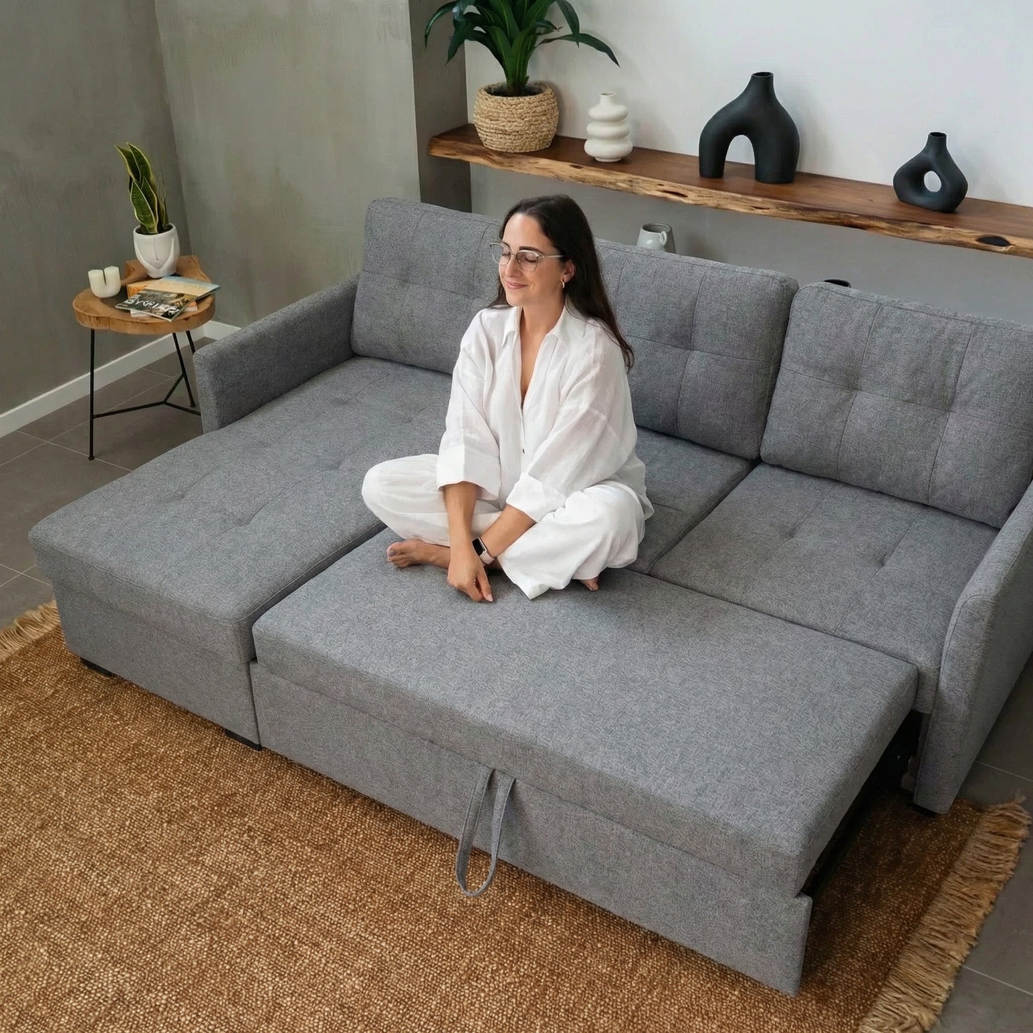 Sofá - cama 3 Lugares com chaise longue - EnzoBudwing