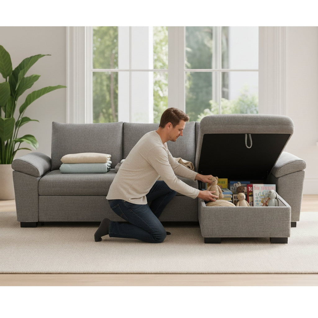 Sofá - cama 3 Lugares com chaise longue - LorenzoSofá CamaBudwing