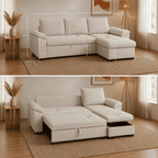 Sofá-cama 3 Lugares com chaise longue - LorenzoSofáBudwing