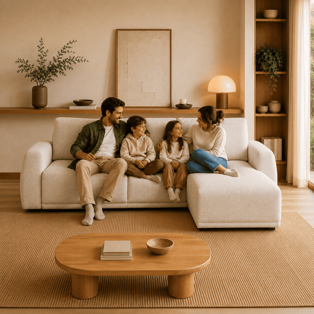 Sofá-Cama 3 Lugares com Chaise Longue Reversível - NoaSofáBudwing