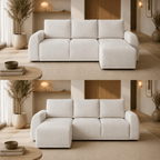 Sofá-Cama 3 Lugares com Chaise Longue Reversível - NoaSofáBudwing