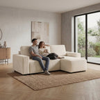 Sofá - Cama 4 Lugares com Chaise Longue Reversível - JadeBudwing