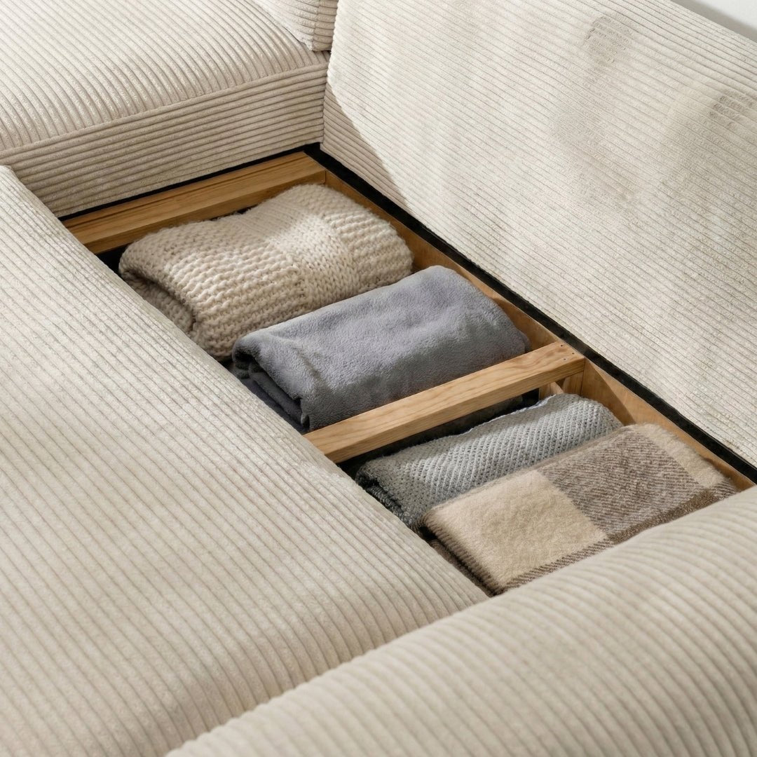 Sofá - Cama 4 Lugares com Chaise Longue Reversível - JadeBudwing