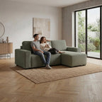 Sofá - Cama 4 Lugares com Chaise Longue Reversível - JadeBudwing