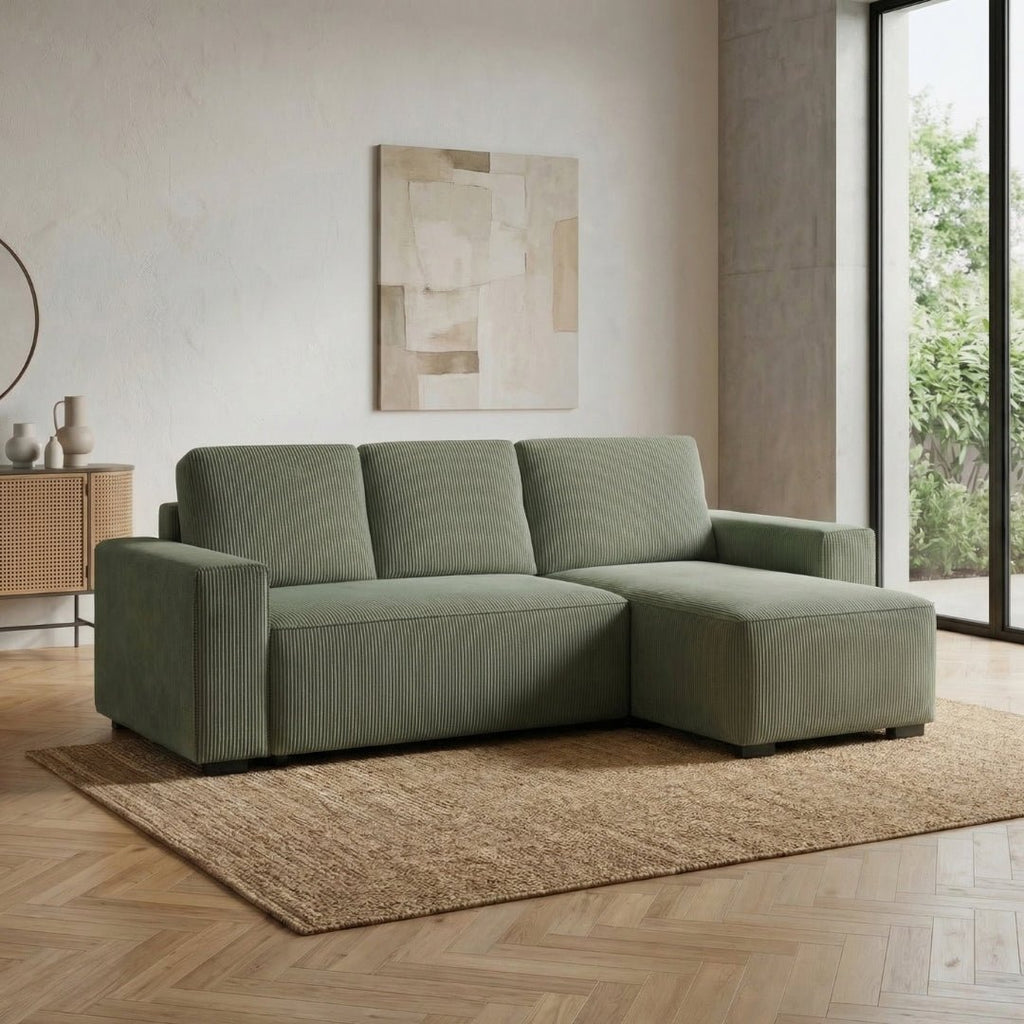 Sofá - Cama 4 Lugares com Chaise Longue Reversível - JadeBudwing