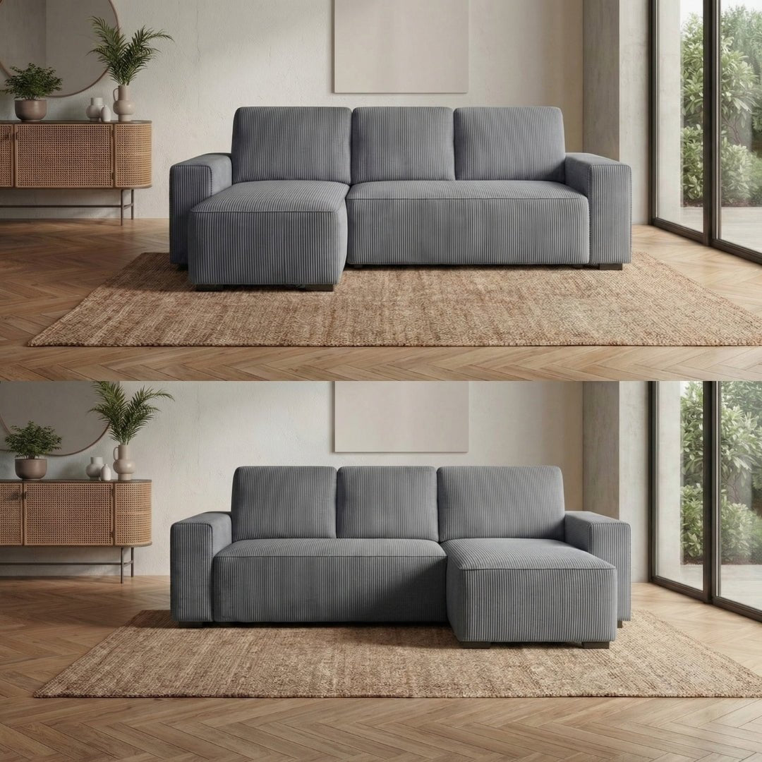 Sofá - Cama 4 Lugares com Chaise Longue Reversível - JadeBudwing