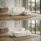 Sofá - Cama 4 Lugares com Chaise Longue Reversível - JadeBudwing