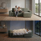 Sofá - Cama 4 Lugares com Chaise Longue Reversível - JadeBudwing