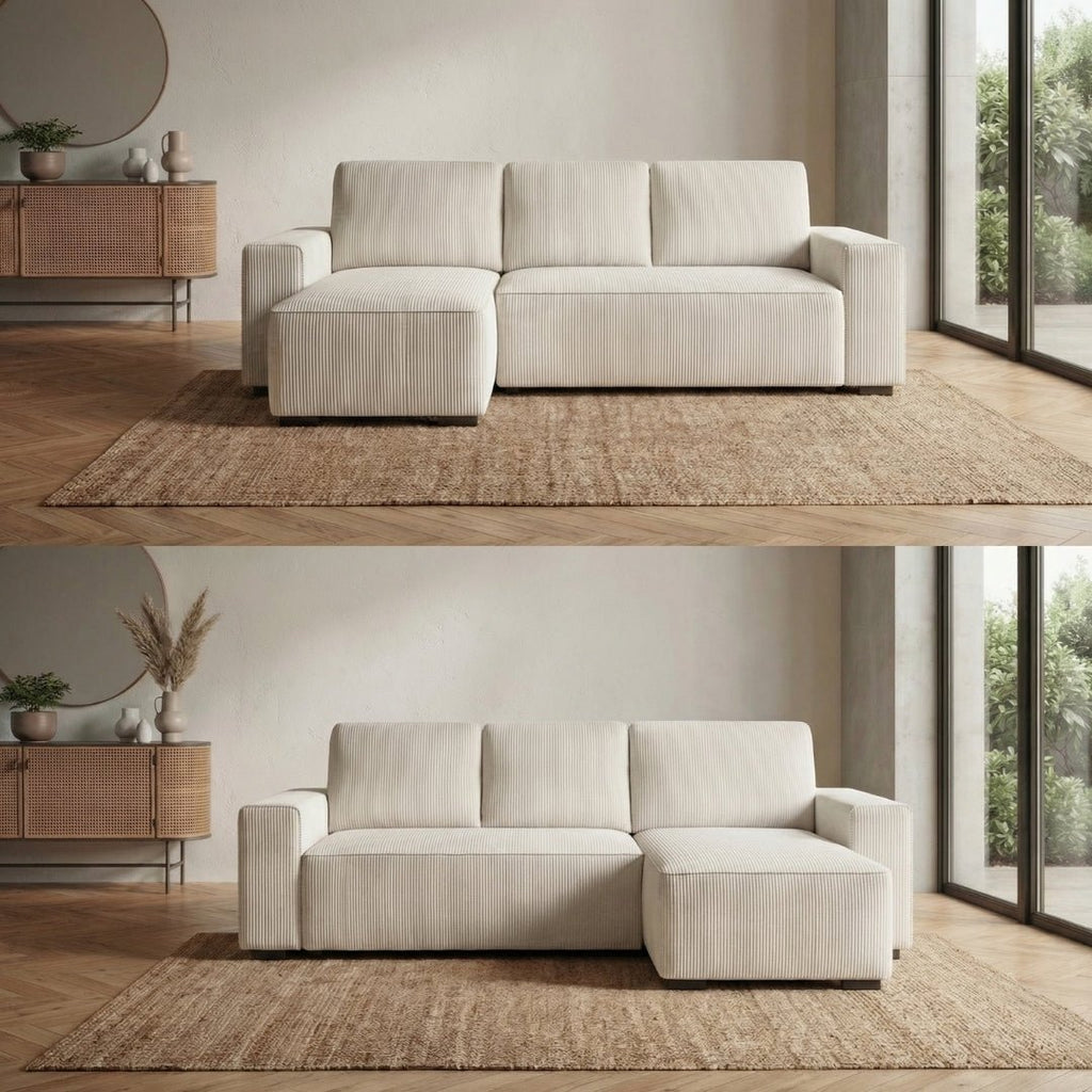Sofá - Cama 4 Lugares com Chaise Longue Reversível - JadeBudwing