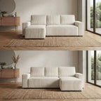 Sofá - Cama 4 Lugares com Chaise Longue Reversível - JadeBudwing