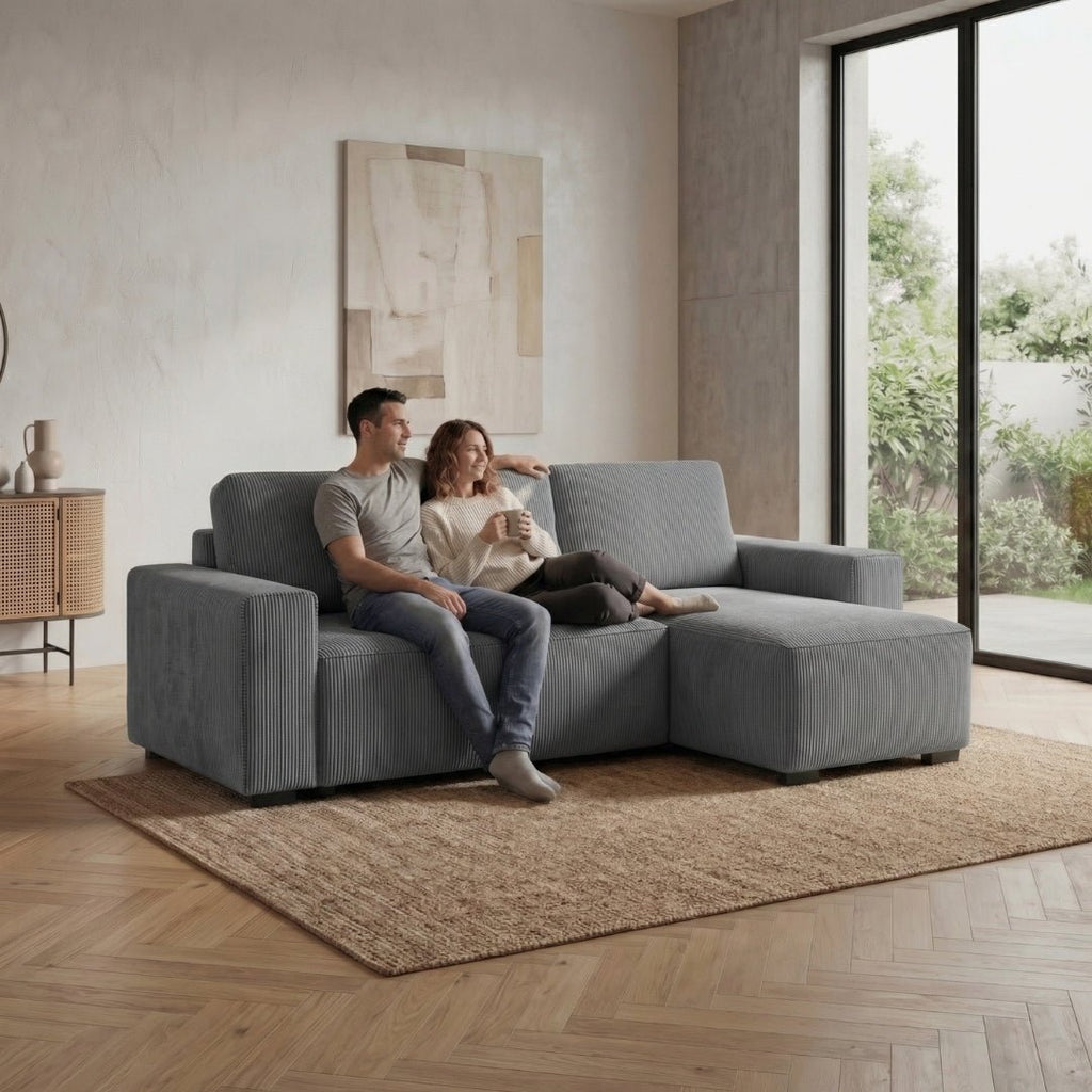 Sofá - Cama 4 Lugares com Chaise Longue Reversível - JadeBudwing