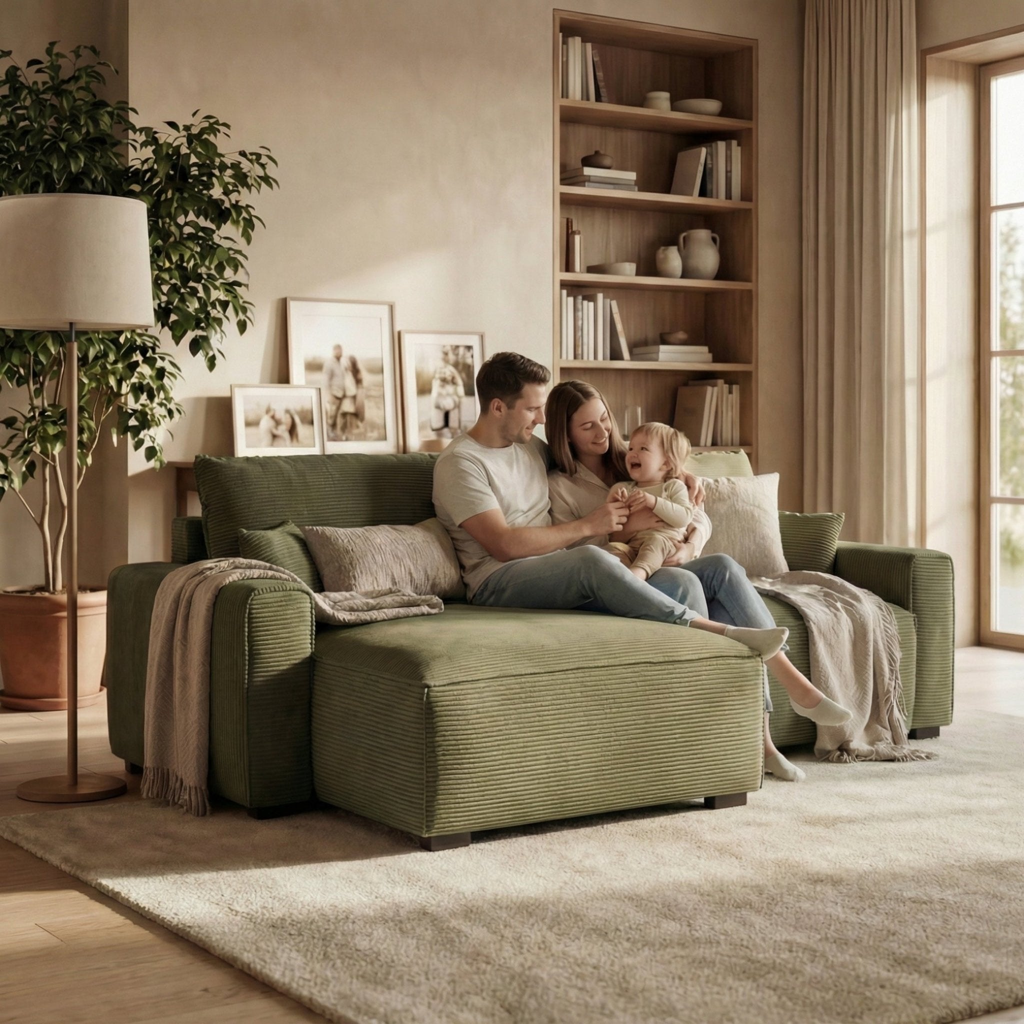 Sofá - Cama 4 Lugares com Chaise Longue Reversível - LaurenSofá CamaBudwing