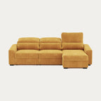 Sofá Cama de 4 Lugares com Chaise Longue Reversível - LukeBudwing